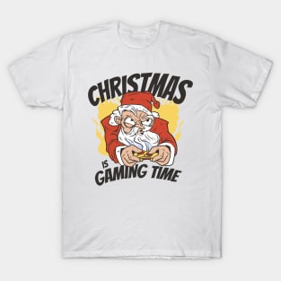 Christmas Is Gaming Time Funny For Game Lovers Santa Lover T-Shirt